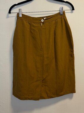 Max Mara Linen Knee-Length Skirt Size M